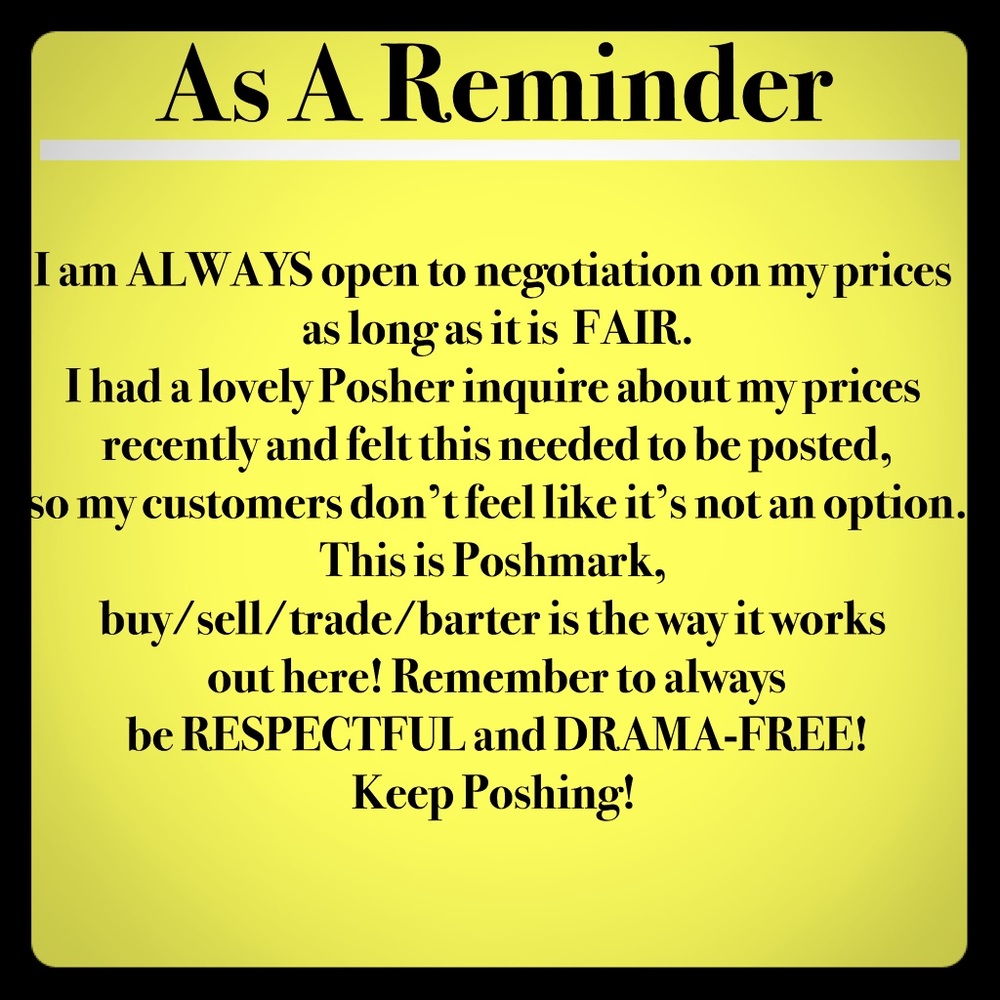 Reminder to my Customers